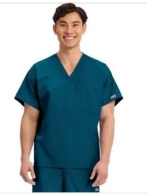 Cherokee Workwear Originals Men & Women's Scrubs Top V-Neck Tunic 4777, XL